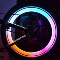 Bike Wheel Lights  Spoke Tire Wire Tyre Valve LED Neon Light Lamp Bulb  Waterproof  RED  3 Light Mode Options  Bicycle Spoke Lights  Used for Safety and Warning - B00Z9T35G8